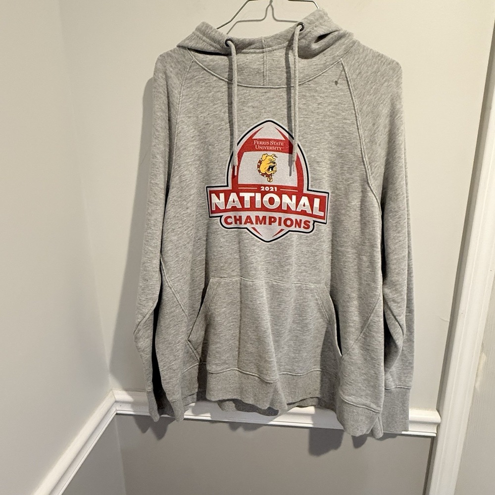 NCAA Ferris State Bulldogs 2021 NCAA Division II‎ Mens Champions hoodie 2XL
